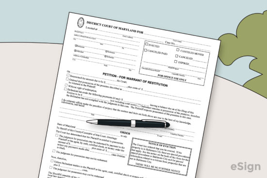 sample eviction notice letter maryland