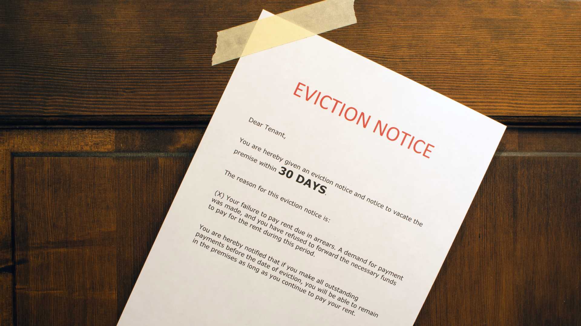 sample eviction notice letter maryland