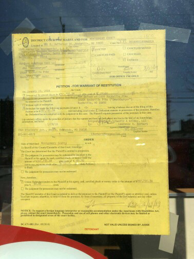 sample eviction notice letter maryland