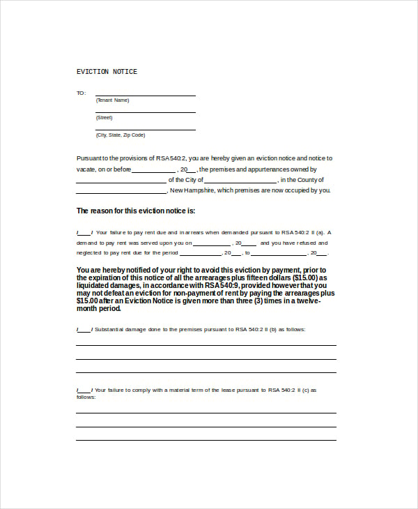 Notice Template - 8+ Free Word, PDF Documents Download