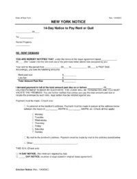 Free New York Eviction Notice Forms | PDF &  Word