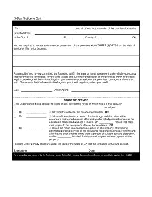 3 Day Notice In New York Fillable Form - Fill and Sign Printable ...