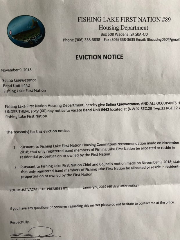 Sask. First Nation serves eviction notices to non-band members ...