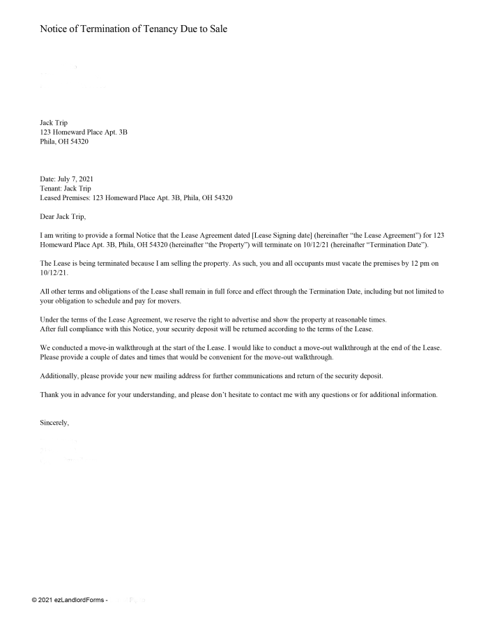 sample eviction notice saskatchewan