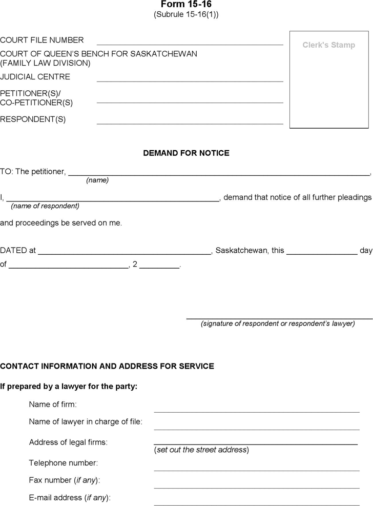 sample eviction notice saskatchewan