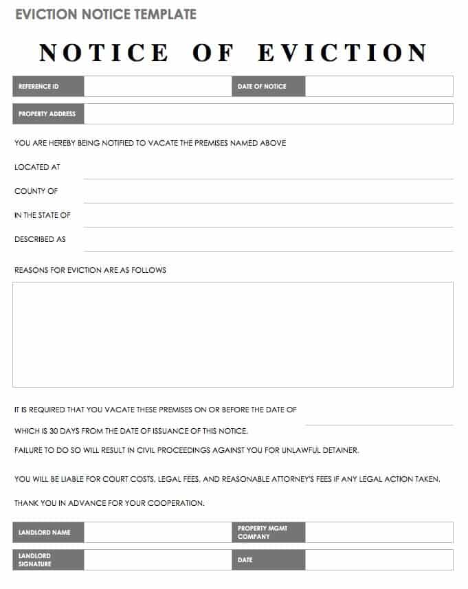 sample eviction notice south africa