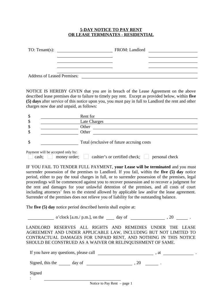 sample eviction notice south carolina