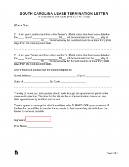 sample eviction notice south carolina