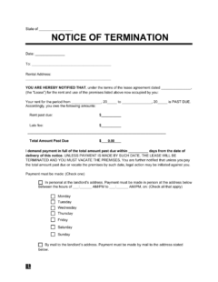 sample eviction notice to tenant in india