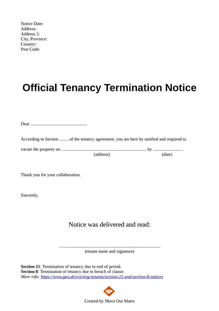 sample eviction notice to tenant in india