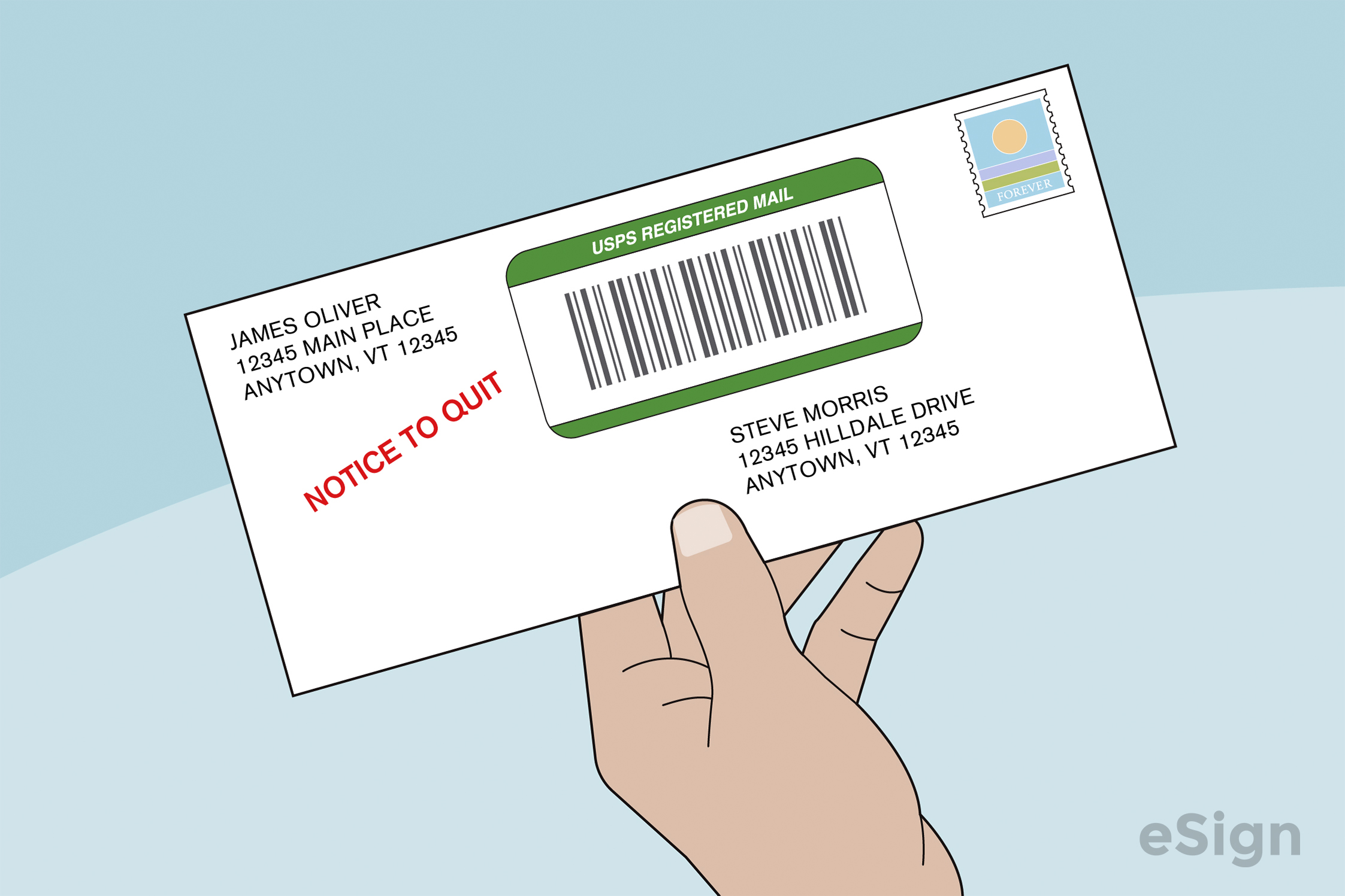 sample eviction notice vermont