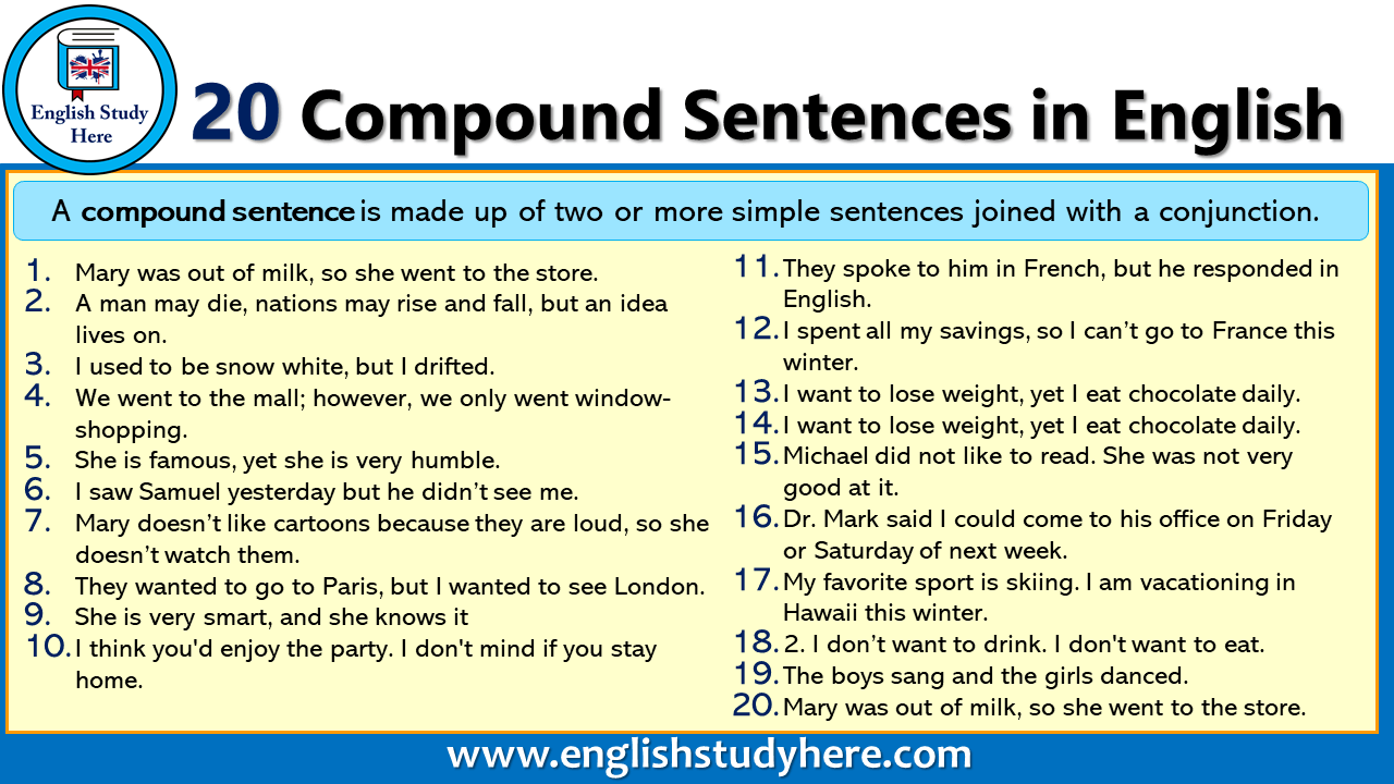 sample of a compound sentence