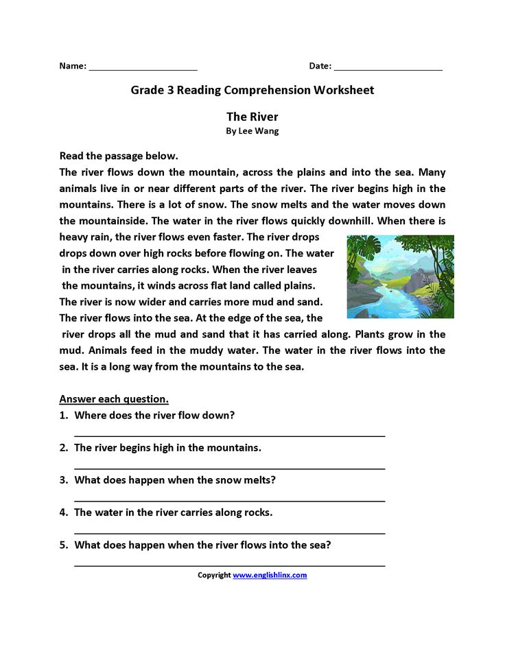 Reading Worksheets | Third Grade Reading Worksheets | Reading ...
