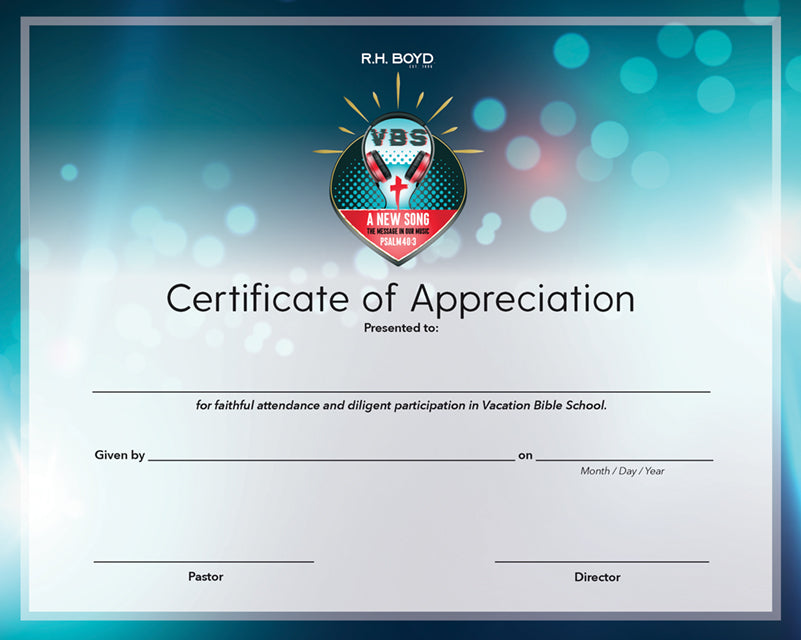 sample vbs certificates