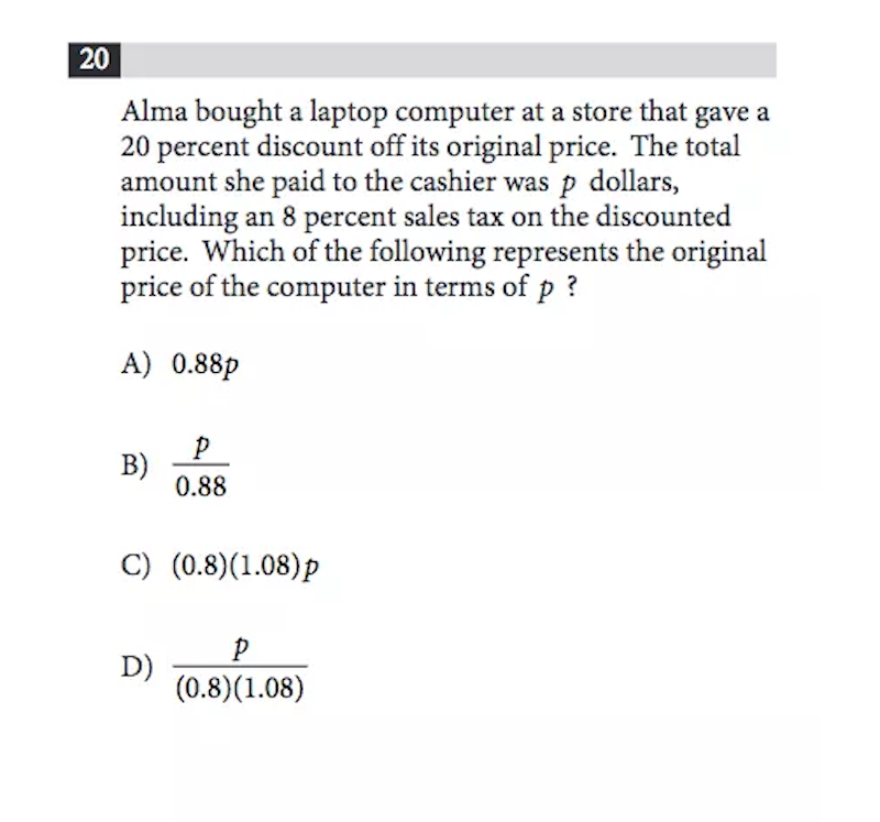 Math Questions From the SATs That Everyone Gets Wrong - Business ...