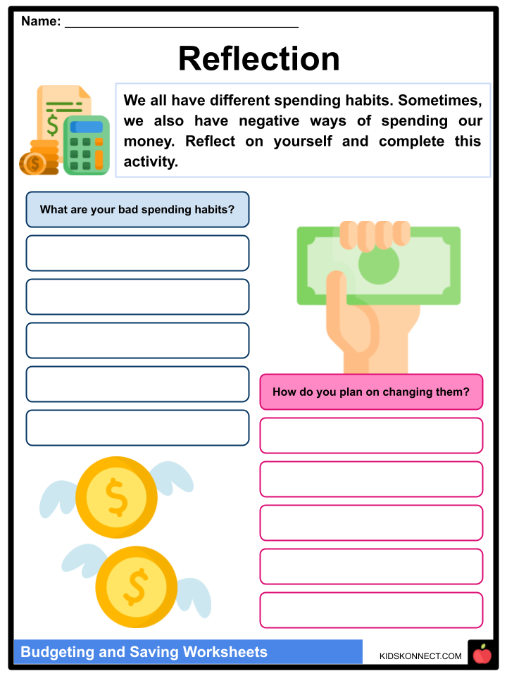 Budgeting and Saving Facts &  Worksheets for Kids | KidsKonnect
