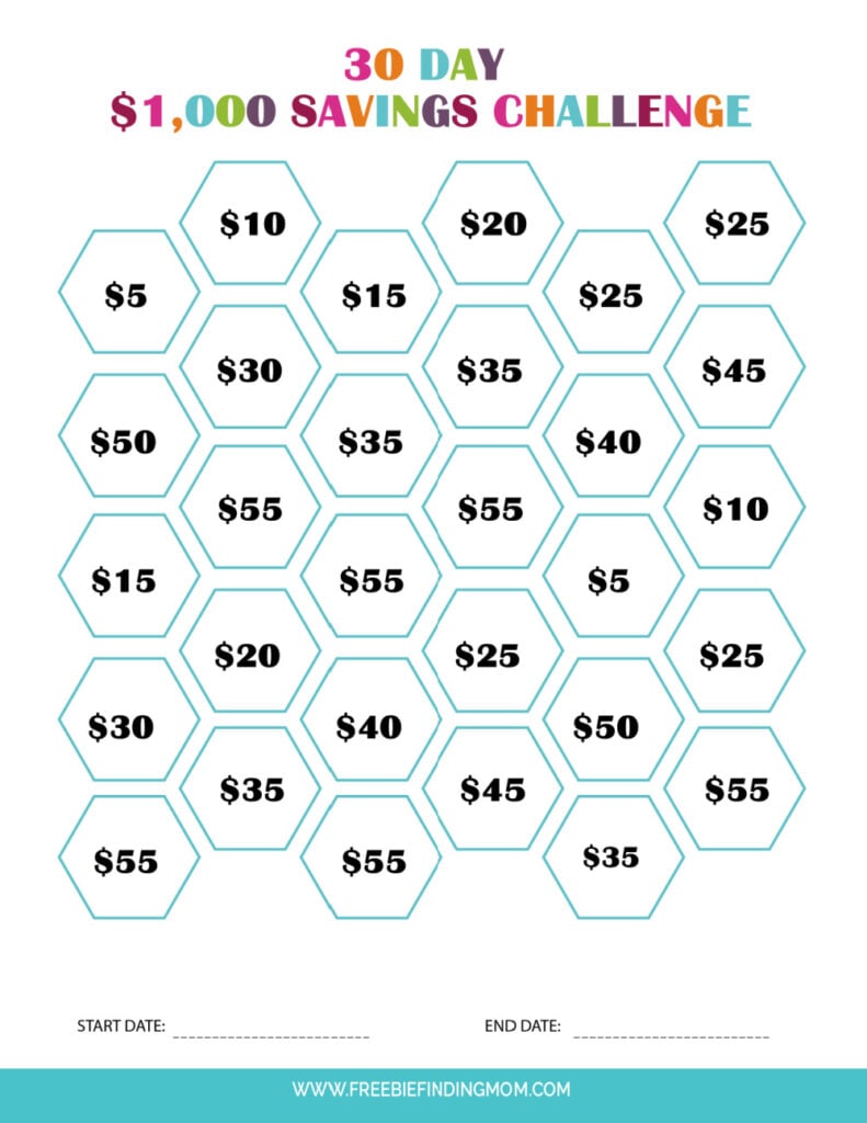 2 Printable Money Saving Challenges - Freebie Finding Mom