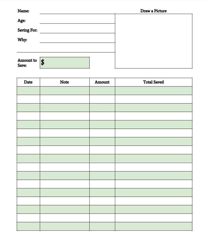 Saving Money Worksheet for Kids (FREE Printable) - Adore Them ...