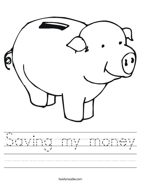 Saving my money Worksheet - Twisty Noodle