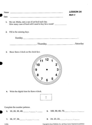 Saxon Math 3 Student Workbook Set with Fact Cards, 1st Edition ...