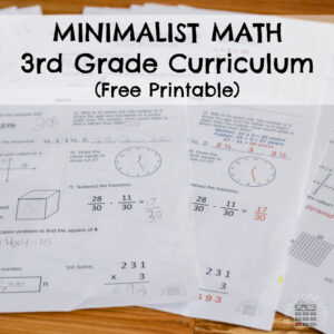 Third Grade Minimalist Math Curriculum - ResearchParent.com