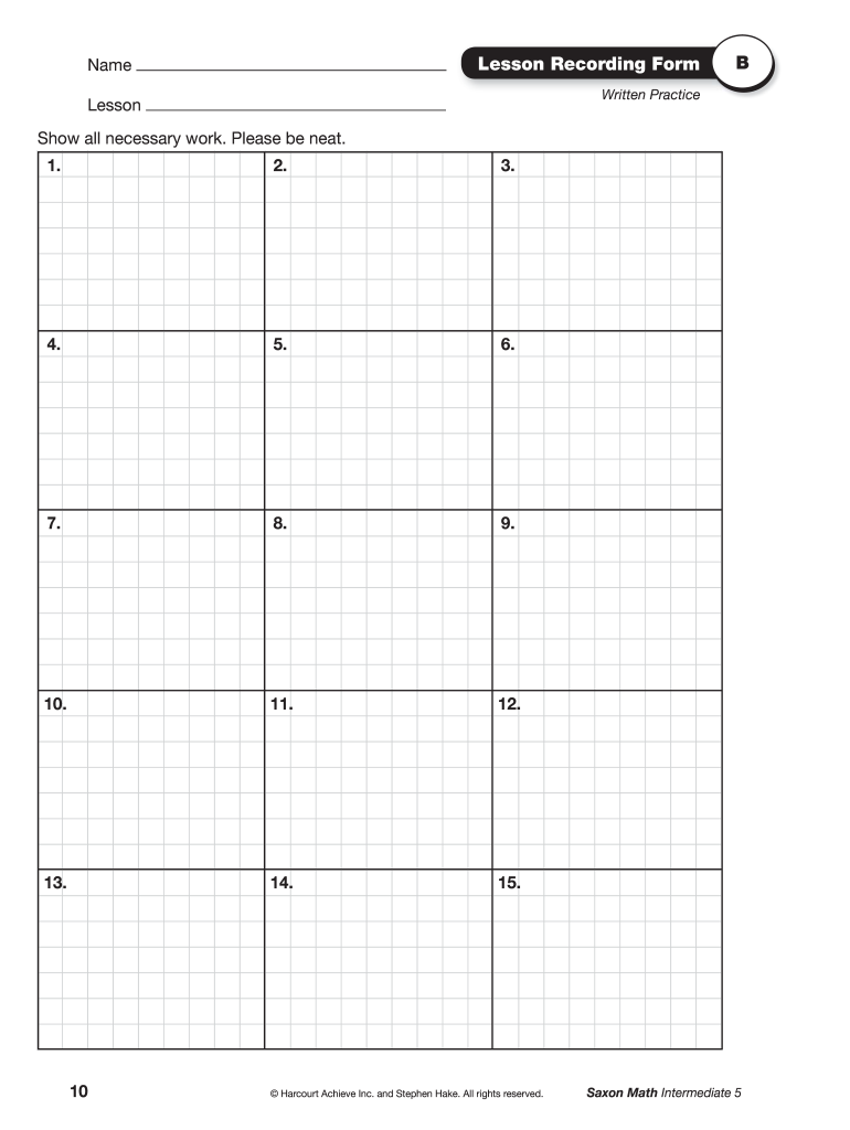 Saxon Math 6 5 Tests And Worksheets Pdf - Fill Online, Printable ...