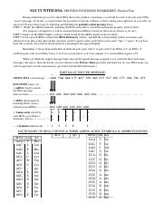 say it with dna protein synthesis worksheet answers