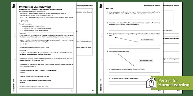scale drawings of geometric figures independent practice worksheet