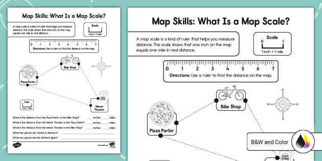 Second Grade Map Skills: What Is a Map Scale? Activity