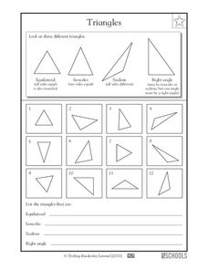 Scalene Equilateral Isosceles Lesson Plans &  Worksheets