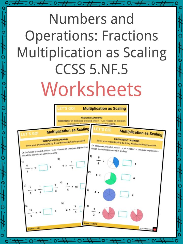 scaling fractions worksheet