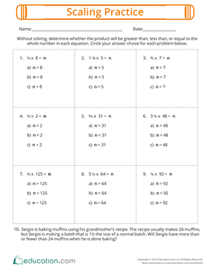 Scaling Practice | Interactive Worksheet 