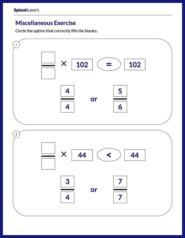 scaling fractions worksheet