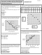 scatter plots and line of best fit worksheet answers