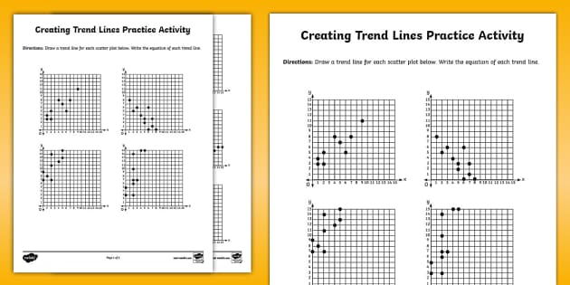 scatter plots and trend lines worksheet answers