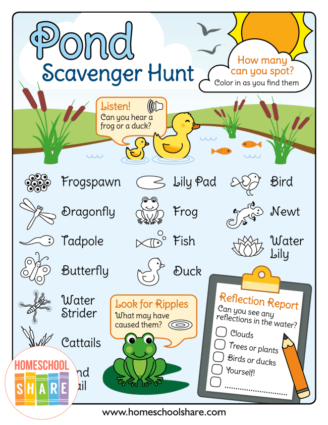 scavenger hunt worksheets printable