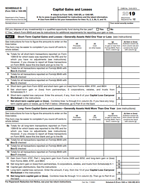 schedule d tax worksheet 2012