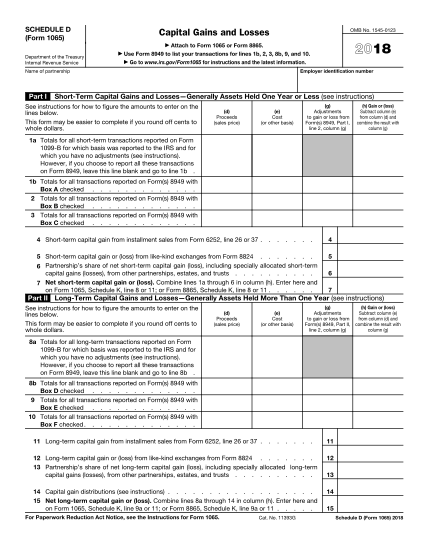 8 Schedule D (1065 Form) - Free to Edit, Download &  Print | CocoDoc