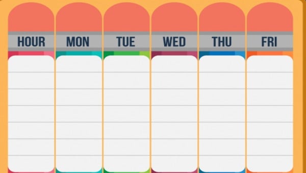 schedule worksheet printable