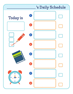 Visual Schedule Template | Worksheet 