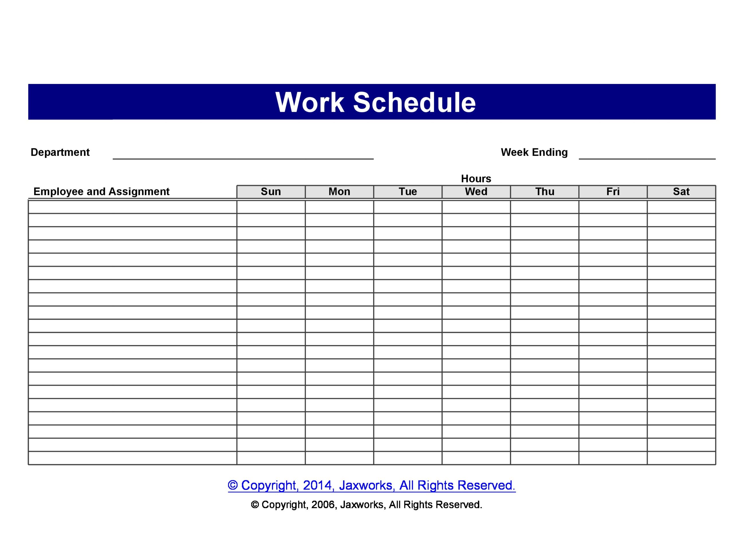 37 Free Employee Schedule Templates (Excel, Word, PDF)