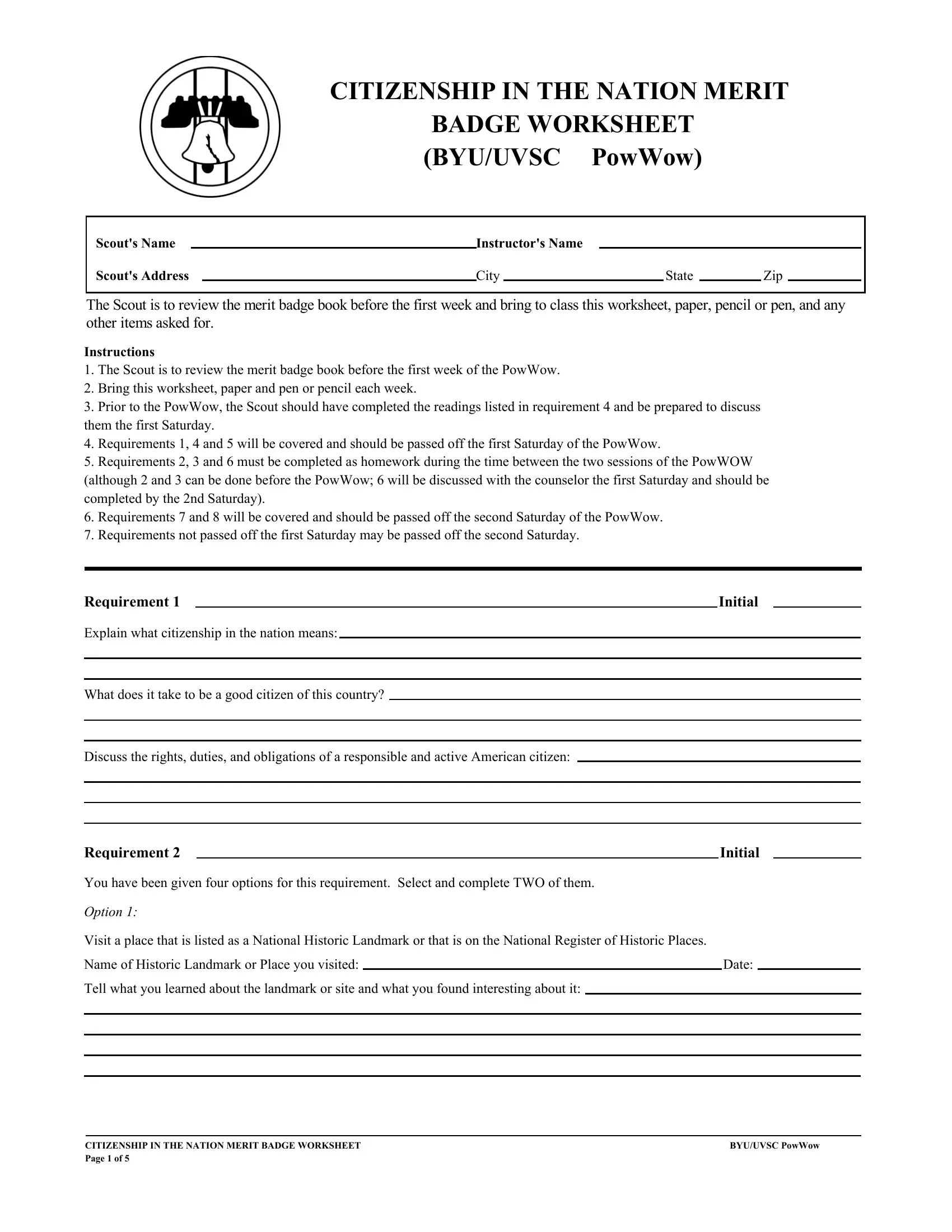 scholarship merit badge worksheet