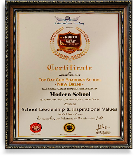 Awards to the School - Modern School