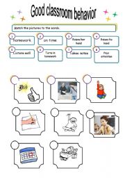 Good Classroom Behavior - ESL worksheet by Bittens5