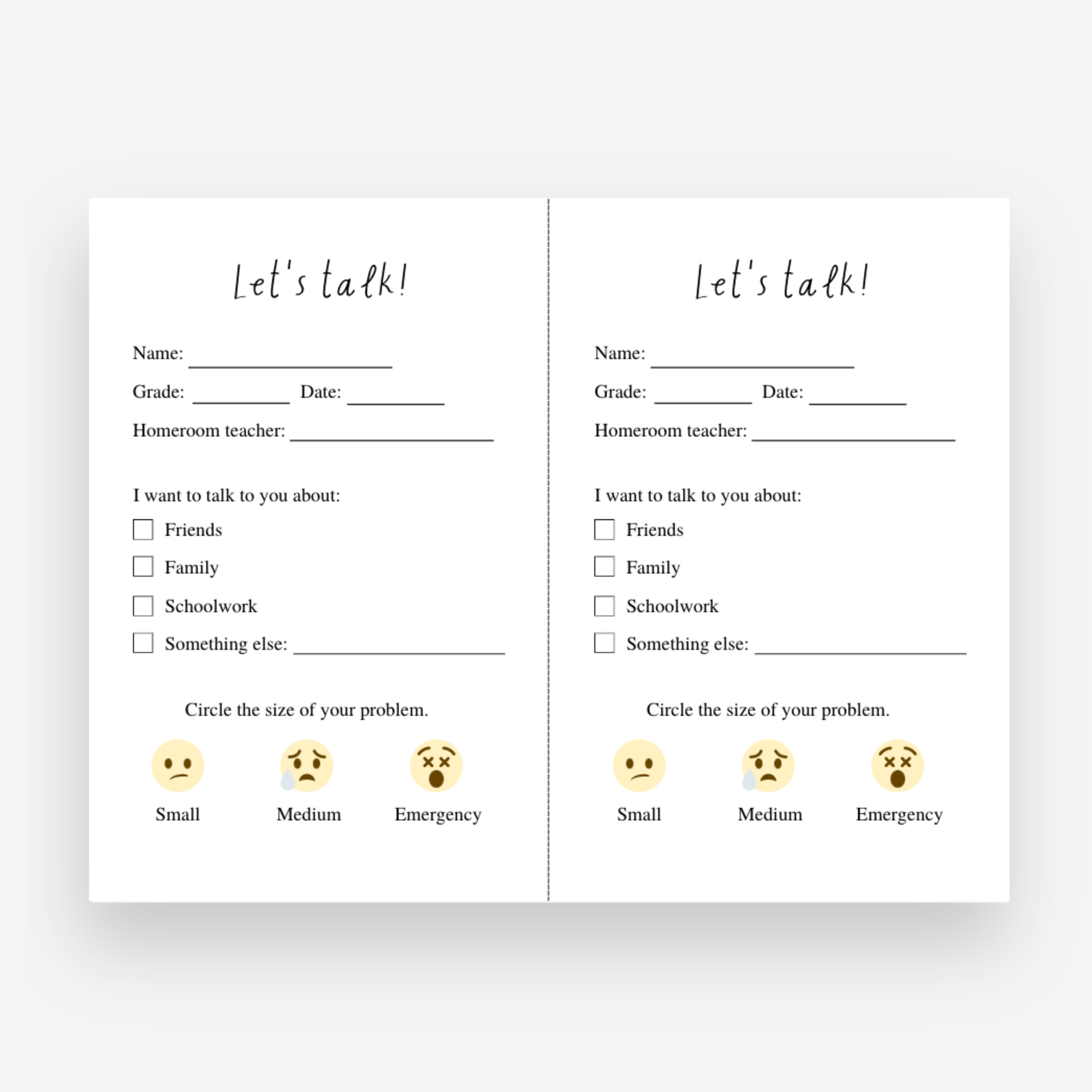 About Me Worksheet