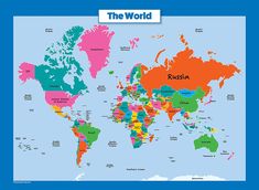 school map of the world printable