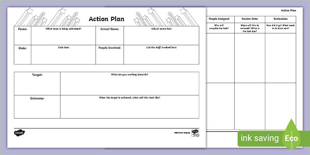 Early Years Action Plan Template | Primary Resources