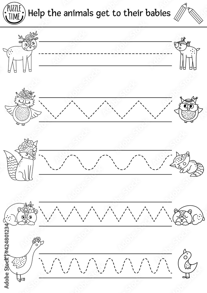 Vector mothers day handwriting practice worksheet. Spring ...