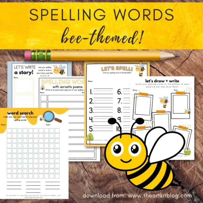school spelling worksheet to print