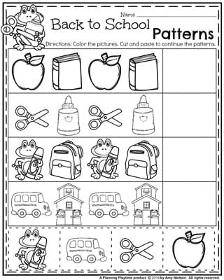 Back to School Worksheets - Preschool - Planning Playtime